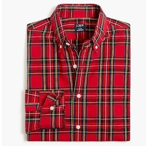 J. Crew Holiday tartan slim flex casual shirt